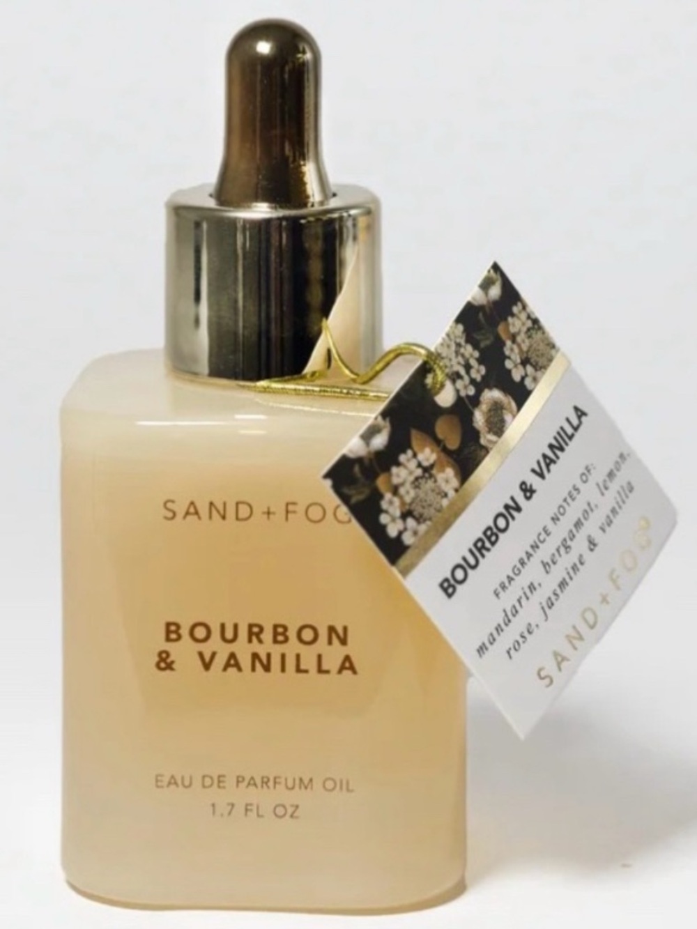 New! Sand + Fog Bourbon & Vanilla Oil Dropper 1.7 fl oz - Full Size